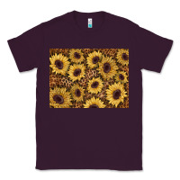 Plum sunflower leopard background 3200x2400 Classic Tee - AdoDesignShop