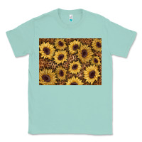 Seafoam sunflower leopard background 3200x2400 Classic Tee - AdoDesignShop