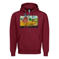 Burgundy this is god's country Zipper Hoodie - MaliasSmallBusiness