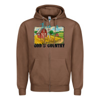 Chestnut this is god's country Zipper Hoodie - MaliasSmallBusiness