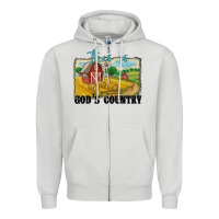 Dove Grey this is god's country Zipper Hoodie - MaliasSmallBusiness