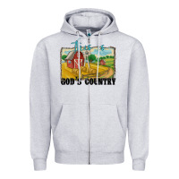 Heather Grey this is god's country Zipper Hoodie - MaliasSmallBusiness