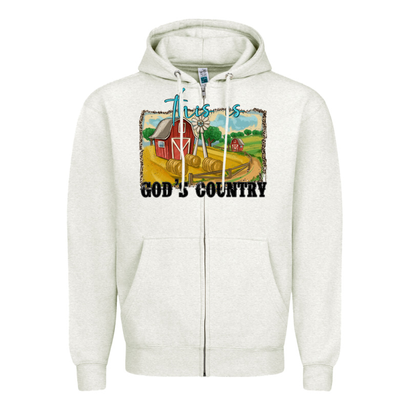This Is God's Country Zipper Hoodie by MaliasSmallBusiness | Teevron
