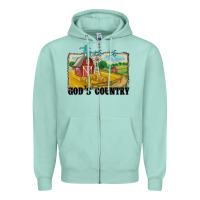 Seafoam this is god's country Zipper Hoodie - MaliasSmallBusiness