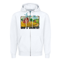 White this is god's country Zipper Hoodie - MaliasSmallBusiness