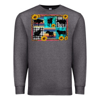 Charcoal Heather cow sunflower leopard Premium Sweatshirt - Artiststas