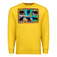 Lemon cow sunflower leopard Premium Sweatshirt - Artiststas