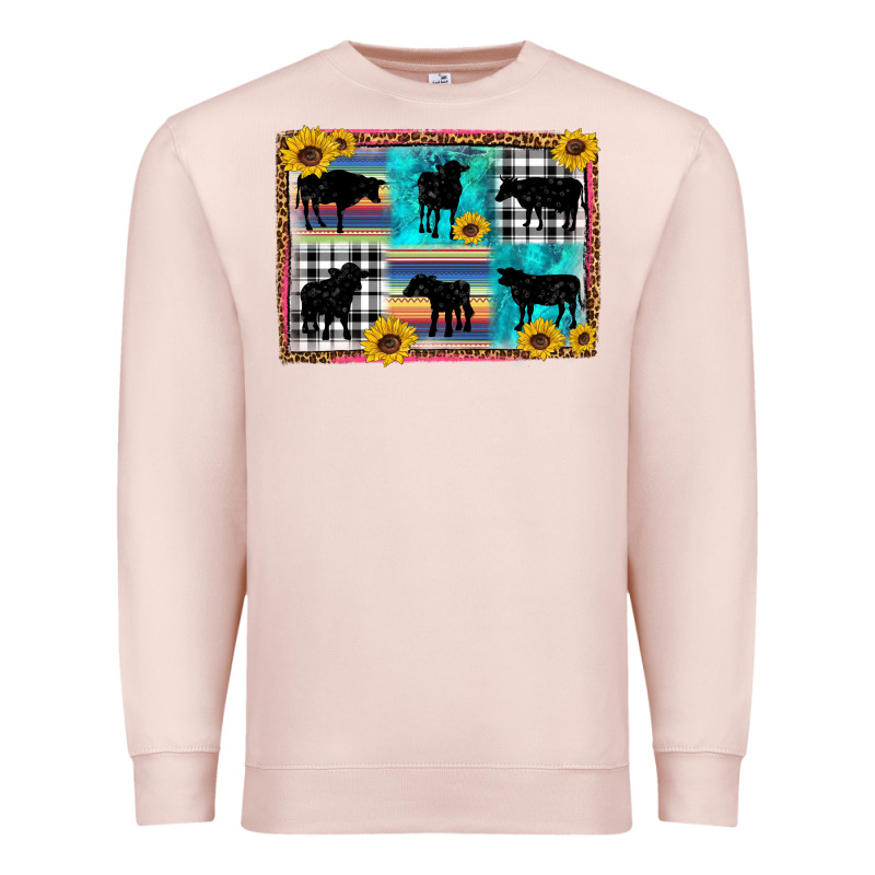 Cow Sunflower Leopard Premium Sweatshirt by Artiststas | Teevron