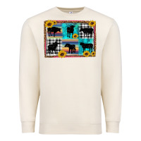 Sandshell cow sunflower leopard Premium Sweatshirt - Artiststas