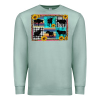 Seafoam cow sunflower leopard Premium Sweatshirt - Artiststas