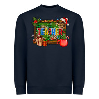 Navy christmas teacher and coffe cup with board Heavyweight Sweatshirt - AdoDesignShop