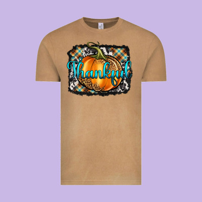 Thankful Pumpkin Vintage Tee Designed By Artiststas