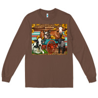 Chestnut Farm Animals On An Old Wagon Long Sleeve Tee - LillyAllenDesigns