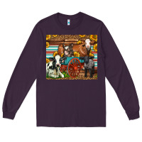 Plum Farm Animals On An Old Wagon Long Sleeve Tee - LillyAllenDesigns