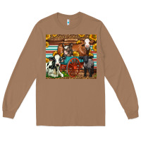 Toasted Coconut Farm Animals On An Old Wagon Long Sleeve Tee - LillyAllenDesigns