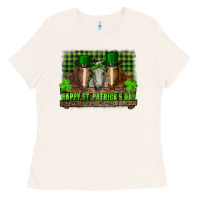 Bone happy st. patricks day horses with leprechaun Ladies Tee - RanaPortraitStore