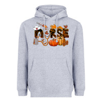 Heather Grey Fall Nurse Heavyweight Hoodie - LillyAllenDesigns