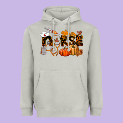 Fall Nurse Heavyweight Hoodie Designed By Lillyallendesigns