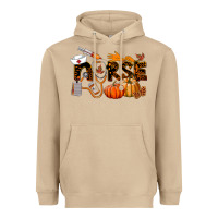 Mushroom Fall Nurse Heavyweight Hoodie - LillyAllenDesigns