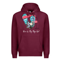 Burgundy Wine Flip Flops Girl Premium Hoodie - Bettercallsaul