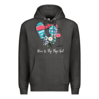 Charcoal Heather Wine Flip Flops Girl Premium Hoodie - Bettercallsaul