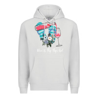 Dove Grey Wine Flip Flops Girl Premium Hoodie - Bettercallsaul