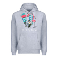 Heather Grey Wine Flip Flops Girl Premium Hoodie - Bettercallsaul