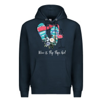 Navy Wine Flip Flops Girl Premium Hoodie - Bettercallsaul