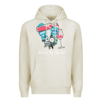 Oatmeal Heather Wine Flip Flops Girl Premium Hoodie - Bettercallsaul