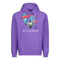 Purple Wine Flip Flops Girl Premium Hoodie - Bettercallsaul