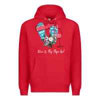 Red Wine Flip Flops Girl Premium Hoodie - Bettercallsaul