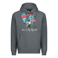 Rock Wine Flip Flops Girl Premium Hoodie - Bettercallsaul