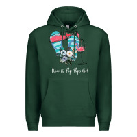 Sports Green Wine Flip Flops Girl Premium Hoodie - Bettercallsaul