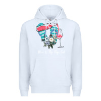White Wine Flip Flops Girl Premium Hoodie - Bettercallsaul