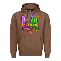 Chestnut louisiana mardi gras Zipper Hoodie - MaliasSmallBusiness