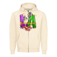Sandshell louisiana mardi gras Zipper Hoodie - MaliasSmallBusiness