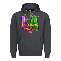 Smoke louisiana mardi gras Zipper Hoodie - MaliasSmallBusiness