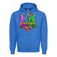 True Royal louisiana mardi gras Zipper Hoodie - MaliasSmallBusiness