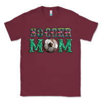 Burgundy soccer mom with leopard ball and serape leopard Classic Tee - Artiststas