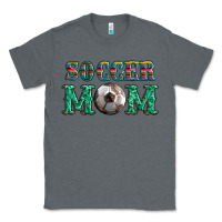 Charcoal Heather soccer mom with leopard ball and serape leopard Classic Tee - Artiststas