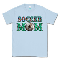 Dusty Blue soccer mom with leopard ball and serape leopard Classic Tee - Artiststas