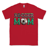 Red soccer mom with leopard ball and serape leopard Classic Tee - Artiststas