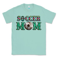 Seafoam soccer mom with leopard ball and serape leopard Classic Tee - Artiststas