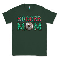 Sports Green soccer mom with leopard ball and serape leopard Classic Tee - Artiststas