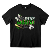 Black little sister biggest fan soccer Heavy Core Tee - Zillion Design Studio