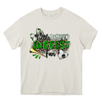 Cream little sister biggest fan soccer Heavy Core Tee - Zillion Design Studio