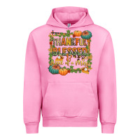 Fuchsia Pink thankful blessed and kind of a mess Urban Hoodie - CowGirlArtShop