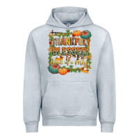 Heather Grey thankful blessed and kind of a mess Urban Hoodie - CowGirlArtShop