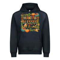 Navy thankful blessed and kind of a mess Urban Hoodie - CowGirlArtShop