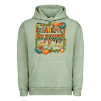 Pigment Oil Green thankful blessed and kind of a mess Urban Hoodie - CowGirlArtShop